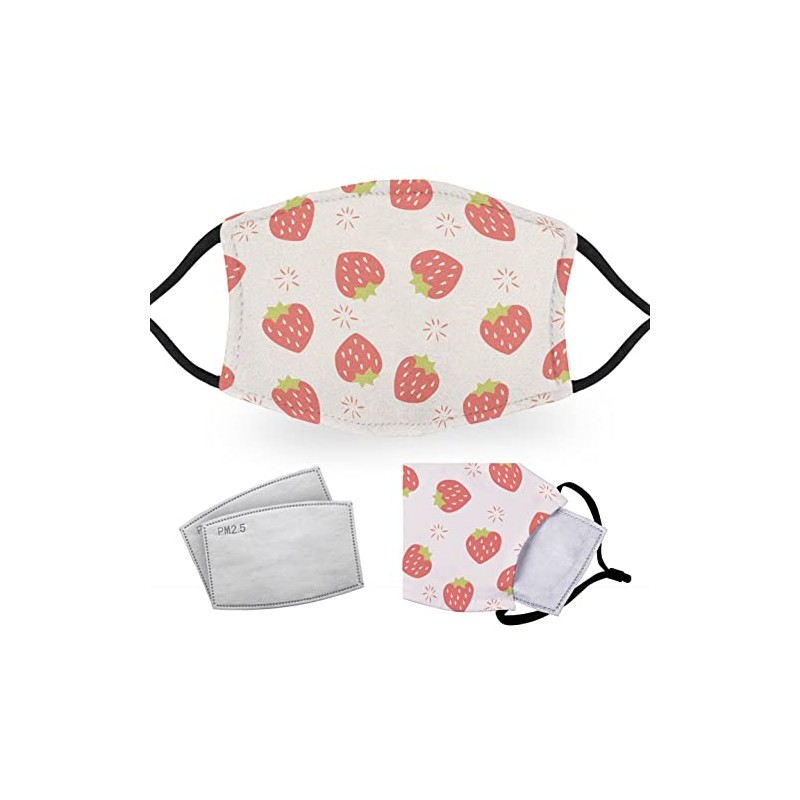 Strawberry Pattern - Adult Face Masks - 2 Filters Included
