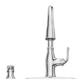 Pfister Rosslyn 1-Handle Pull-Down Kitchen Faucet in Polished Chrome