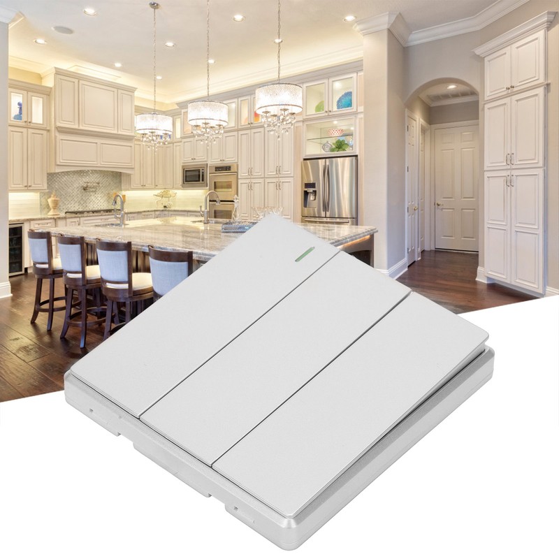 TDL‑9987‑3 Wireless Switch Remote Control 3 Button Panel Wall Mounted