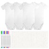 KASURE 4-Piece Set of Bibs for Painting, Baby Romper for