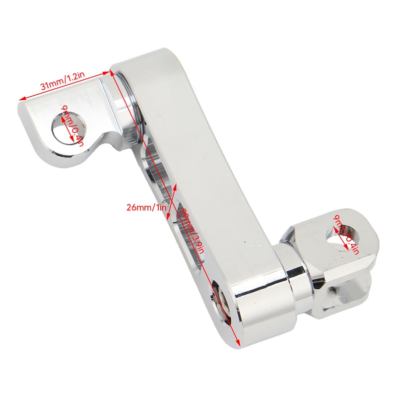 Motorcycle Foot Peg Highway Bracket 360° Adjustable Rugged Foot Peg