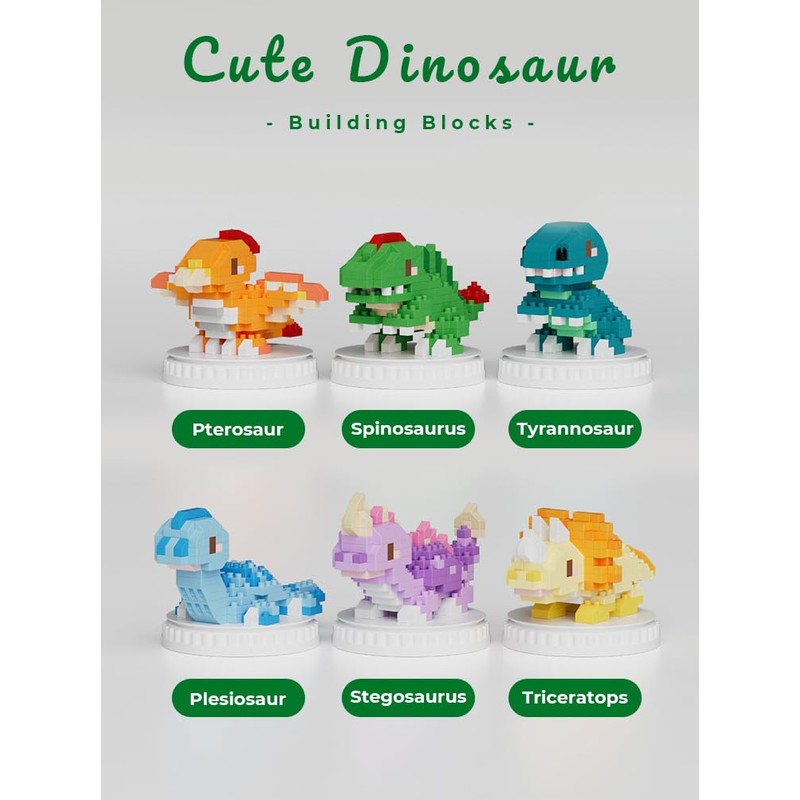Jollcnoia Pterosaur Cute Dinosaur Animals Creature Building Toy Blocks Ancient