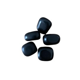 5 Natural Stone Black Obsidian - 5 Polished Crystals Black Obsidian with Energy Properties,Polished Black Obsidian (Black Obsidian, 5 PCS)