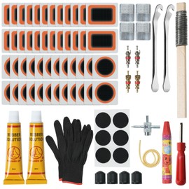 Annyswit 125 Pcs Bike Puncture Repair Kit, Bike Tyre Repair Kit with 102 Repair Patches, Emergency Bicycle Puncture Repair Kit, Bike Inner Tube Repair Kit for Bicycle, Mountain Bike, Inflatable Boat