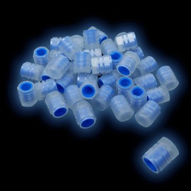 Semetall 40Pcs Tire Valve Stem Caps Bling,Car Tire Valve Stem Caps Light Up for Car,Truck,Motorcycles,Bike,Blue