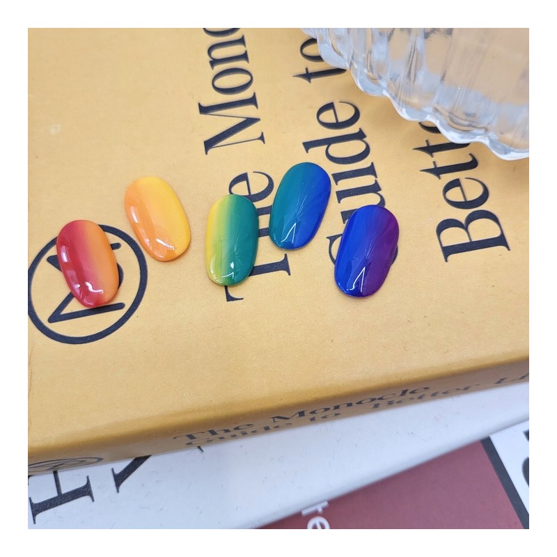 [Sl&Sl Nail Tips] Rainbow Nail – Square / [슬앤슬네일팁] 레인보우네일