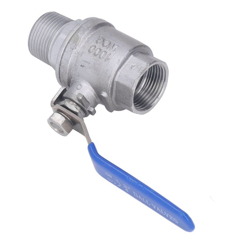 Ball Valve Female Male Thread 3/4in Stainless Steel Good Sealing