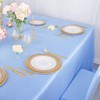ShinyBeauty Baby Blue Tablecloth Rectangle 60X102 Inch 2 Packs Satin