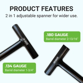 Door Hinge Adjustment Tool for .134 & .180 Gauge, Door Gap Adjustment Tool, Hinge Hole Adjustment Wrench, Door Hinge Wrench for Standard and Commercial Door