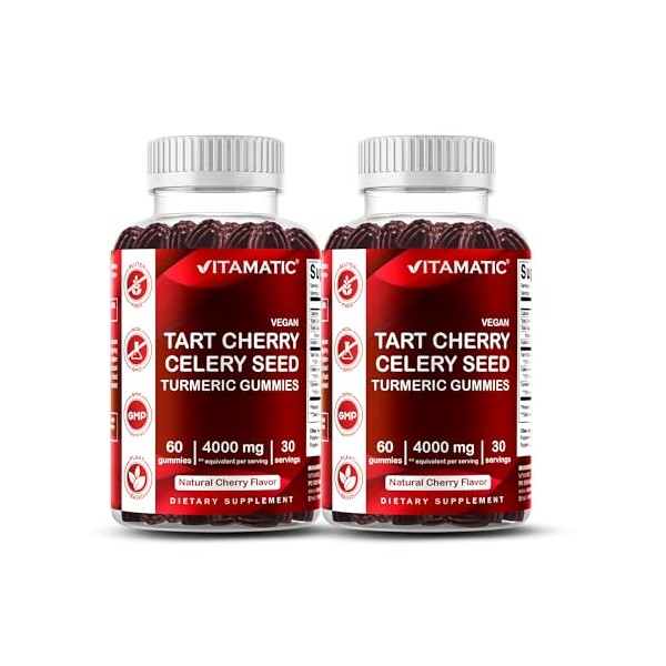 Vitamatic Gomitas de cereza cida con semillas de apio, equivalente