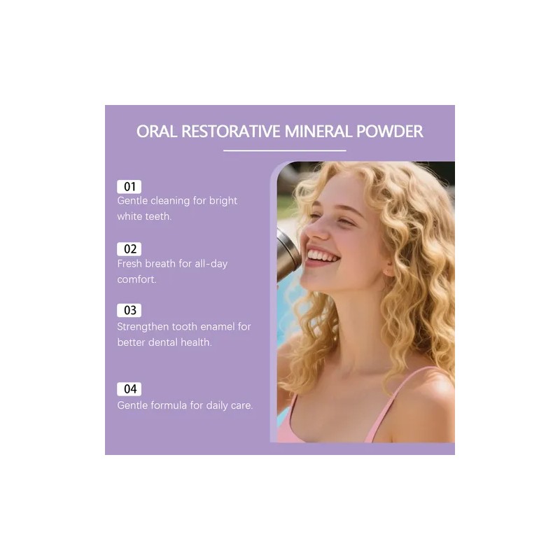 Polvo Dental Morado Oralhoe Para Un Aliento Fresco Y Cuidado