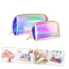 SAFIGLE 2Pcs TPU Transparent Cosmetic Bag Fashionable Storage for Travel