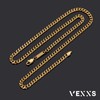 VEXXS Men's Gold Chain Diamond-Cut,18K Real Gold Plated Cuban Link