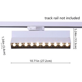 mirrea 20W Dimmable LED Array Track Lighting Heads White Painted Compatible with Single Circuit H Type Track Rail CRI 90 Warm White 3000K Beam Angle 30° for Wall Art or Shop Window Pack of 4