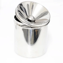 Kerafactum Elegant container made of stainless steel for tasting wine, 1 litre, splash guard, wine tasting, tasting container, tasting container, privacy protection for wine fairs, trade fairs of
