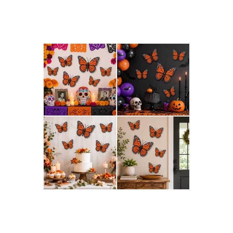 Dia De Los Muertos Decorations- Decoraciones artificiales de mariposa