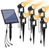 APONUO Metal Outdoor Solar Landscape Lights, Waterproof Spotlight 6-in-1 for