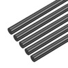 QUARKZMAN Pack of 10 Black Plastic Rods Round 1 x