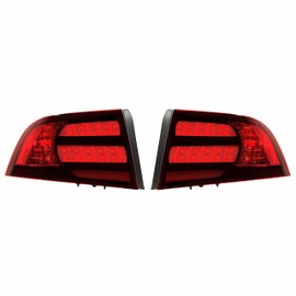 KUAFU Tail Lights Compatible with 2004-2008 Honda Acura TL Replacement for 33551-SEP-A21 33501-SEP-A21 Rear Tail Lamps Taillights Driver and Passenger Side - Red Lens & Black Housing