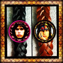 AEROSMITH TWO LEATHER BRACELETS  CONCERT MERCH & MEMORABILIA