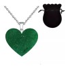 Collar Corazón Cuarzo Natural Acero Inoxidable