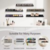 Black Acrylic Nail Polish Shelves 15 Inch Wall Mounted Nail