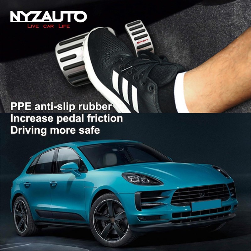 NYZAUTO Anti-Slip Foot Pedal Pads kit Compatible with A4 &
