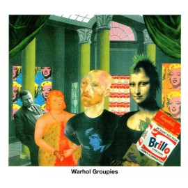 American Postcard Co Warhol Groupies Collage Postcard Elvis Van Gogh Punk Mona Lisa Marilyn Monroe