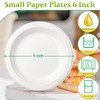 Greconv 300 Pack Small Compostable Paper Plates, 6 inch, Made