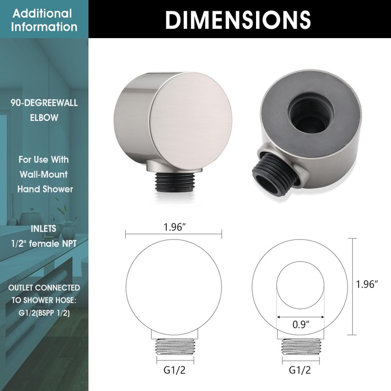 LOCALAND Hand Shower with Slide Bar, High Pressure 10 Setting