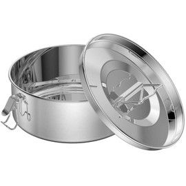 KDLCY Stainless Steel Flan Pan Flanera Mold 63 oz, Flan Mold with Lid - Flan Maker for 6 Qt Instant Pot - Dishwasher Safe