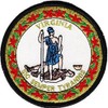Virginia State Seal Patch Round 3" Diameter, Embroidered Iron On