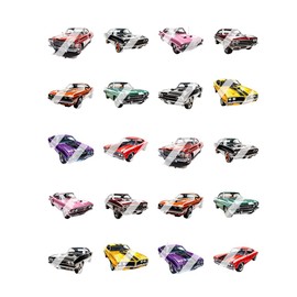 Muscle Cars Nail Art Decals - Waterslide Nail Decals (Adult x-Large 0.6" inches)