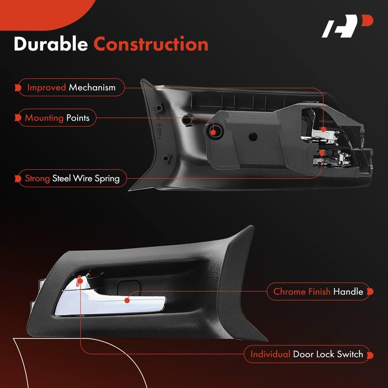 A-Premium Inside Interior Door Handles Compatible with Pontiac G8 2008-2009,