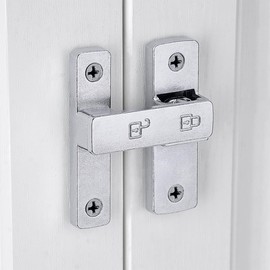 INIRET 2 Packs Silvery Barn Door Latches,180 Degree Gate Lock,Flip Gate Latches Hardware,Zinc Alloy Door Lock Latch,Door Security Sliding Door Latch Lock for Cabinets,Bathroom, Barn & Garden.