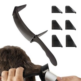 LZZEM 1 Set Curved Comb Haircut S-Shaped Clipper Comb Professional Hairdressing Curve Style Flat Barber Blending Styling Hair Clipper Cutting for Men Hair Styling Tool