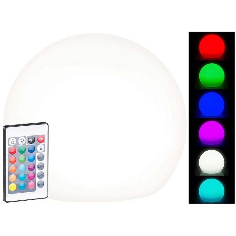 Lunartec Solar Garden Globes: Solar LED Light Ball with Remote