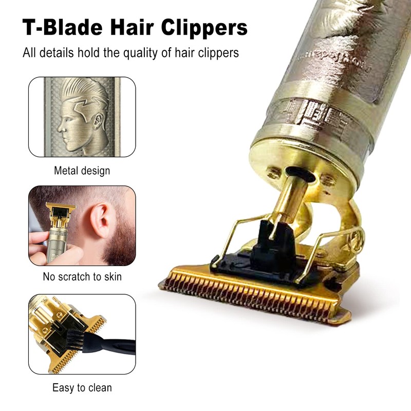 BTRICL Cordless Hair & Beard Trimmer with 4 Guide Combs,Rechargeable