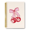 LiTiu Pink Spiral Journaling Notebook,Coquette Trendy Campus Aesthetic Notebook, Cherry