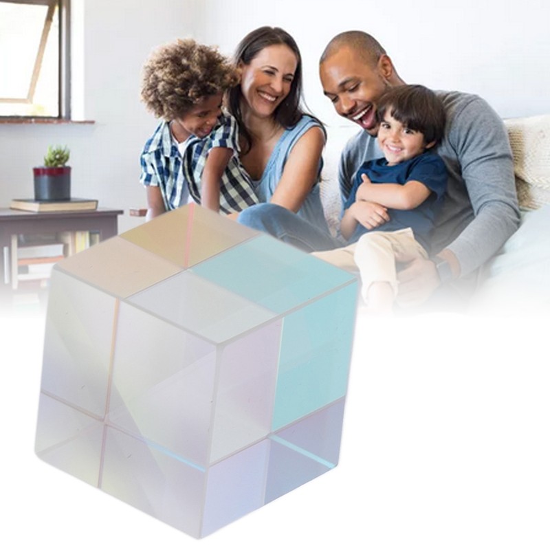 Prism Cube Optical Glass RGB Dispersion Color Cube Sun Catcher