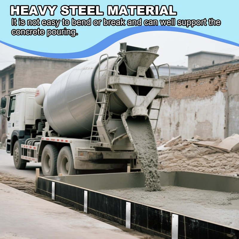 5PCS Flat Steel Stakes for Concrete Forms - 15.7 x