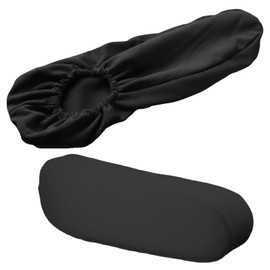 Luminuti 1 Pair Black Car Front Seat Armrest Covers, Universal Fit Automotive Cloth Fabric Armrest Covers,Suitable for Most Cars, Trucks, Suvs