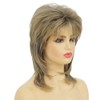 Amnenl Blonde Mullet Wig for Women Short Shaggy Layered Hair