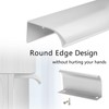 Qjaiune Back Mount Finger Edge Pull 80mm/3.15", Aluminum Hidden Handle
