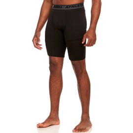 Russell Athletic Mens Dri-Power 9 Inch Compression Short, Black, Medium