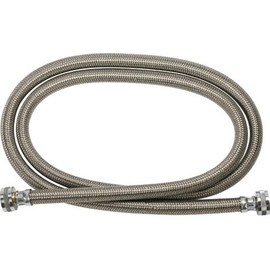 GE WX14X10005 Polymer Coated Braided Washer Hoses. 4-Feet. 2-Pack , Gray