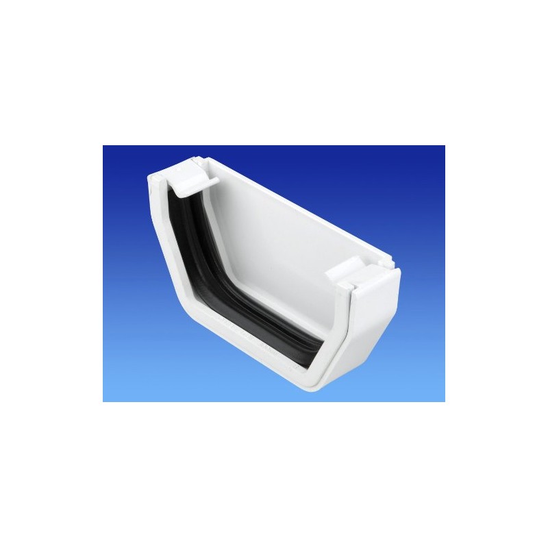 Wavin OSMA Squareline 100mm White Guttering Range (External StopEnd)