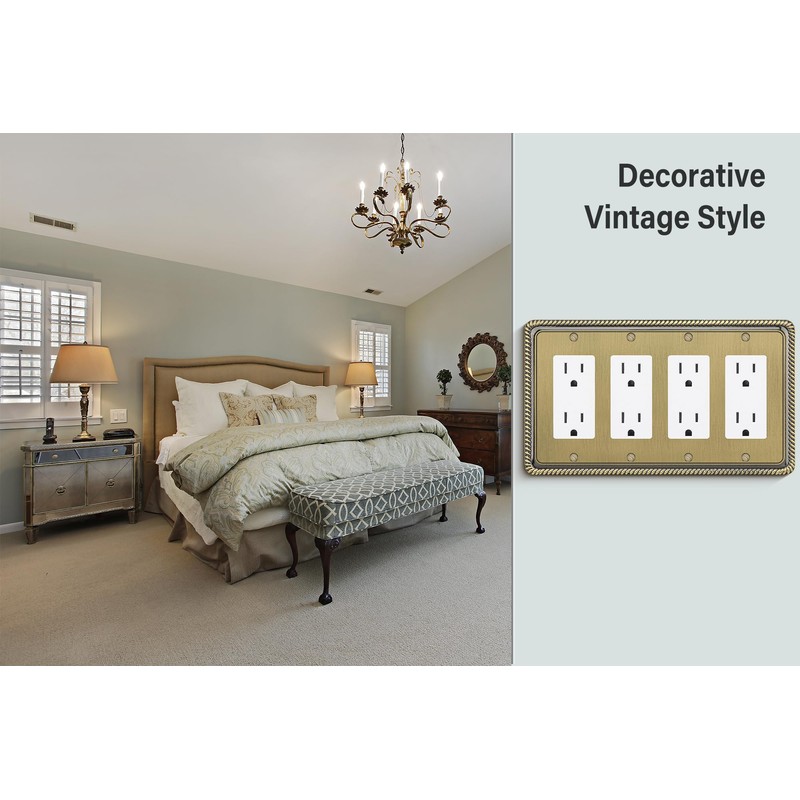 Henne Bery Rope Edge Decorative Wall Plate Switch Plate Outlet