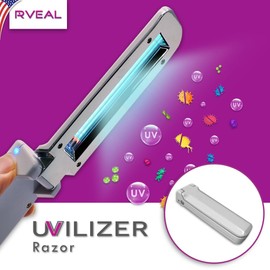Rveal UV Light Sanitizer & Ultraviolet Disinfection Device (Portable UV-C Cleaner for Home, Car, Bathroom | Foldable UVC Disinfection Bulb | Kill 99% of Germs, Bacteria, Viruses | USA)