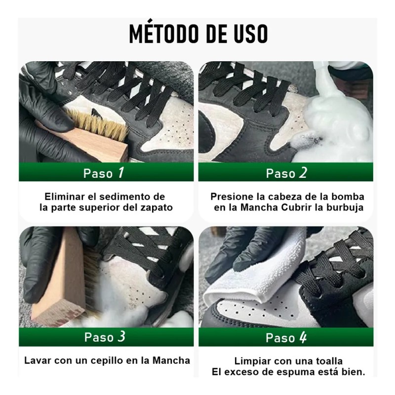 Kit De Limpieza De Tenis Limpiador Espuma 4 Piezas Blue